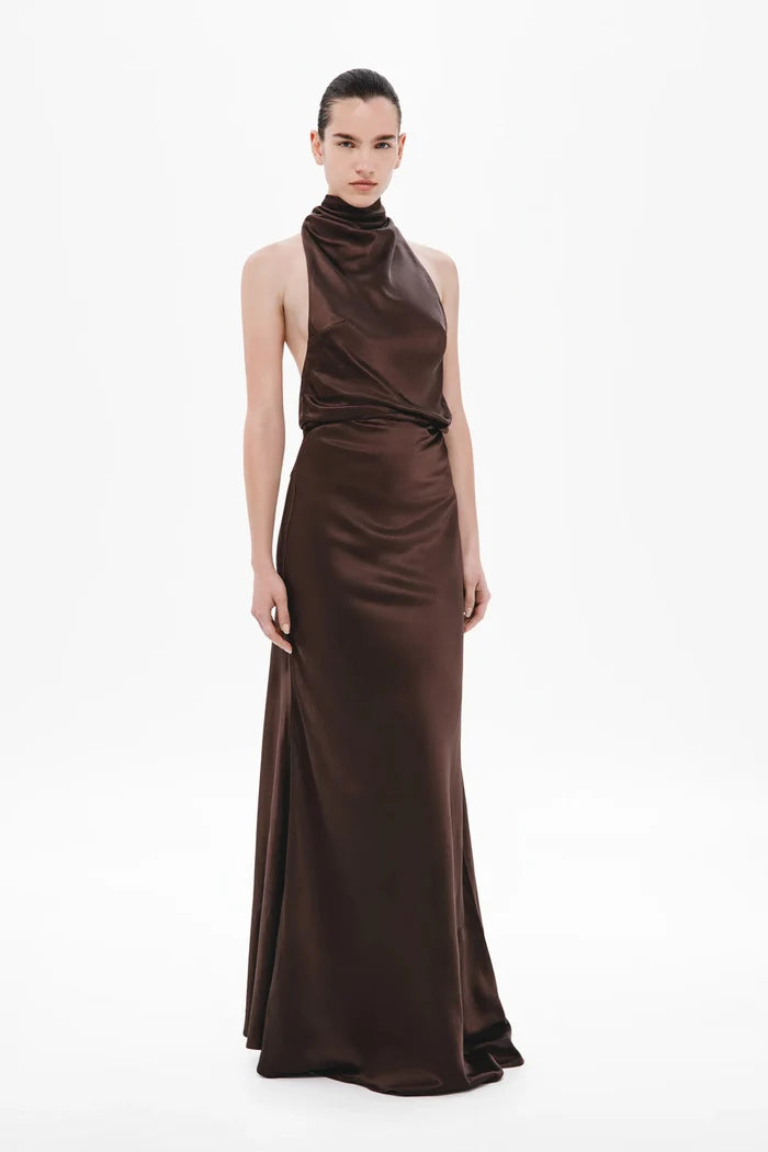 Cameron Satin Dress by Misha - Australian designer Dress | SODA Fashion Haus