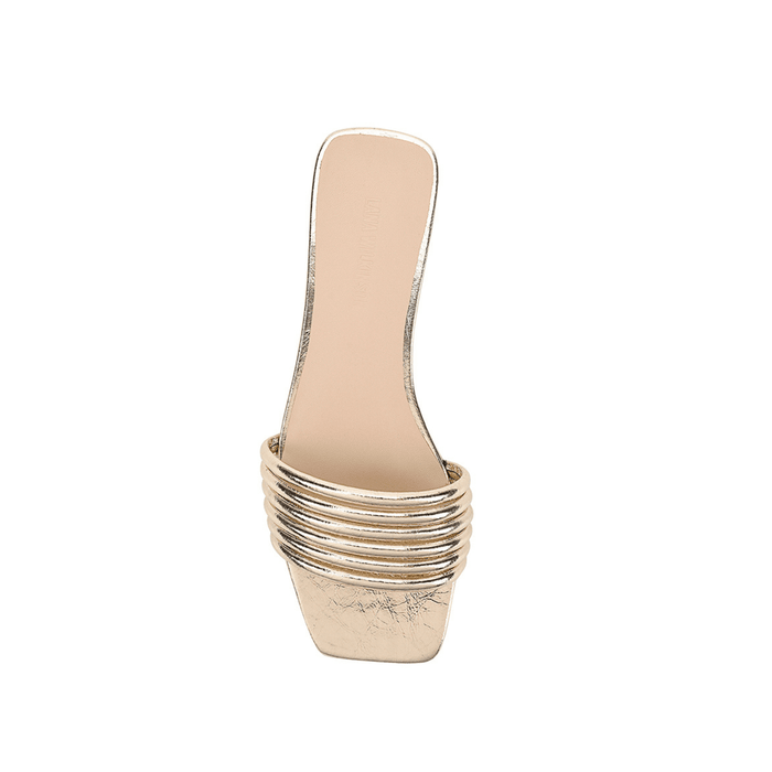 Cami Flat Gold Metallic Leather by Lana Wilkinson - Australian designer Shoes | SODA Fashion Haus