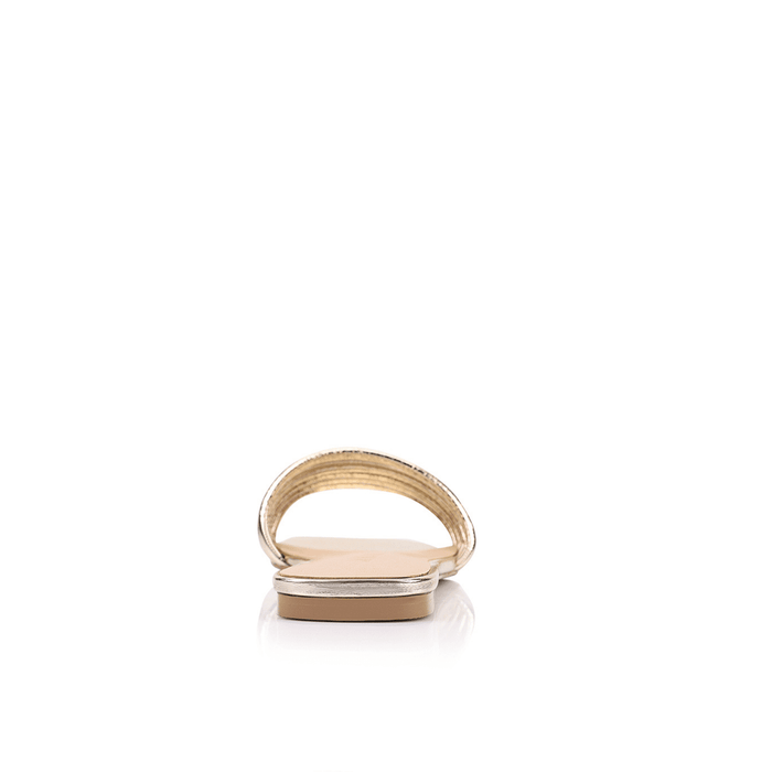 Cami Flat Gold Metallic Leather by Lana Wilkinson - Australian designer Shoes | SODA Fashion Haus