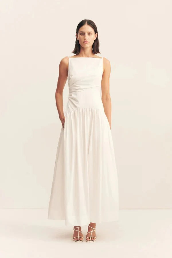 Campbell Square Neck Maxi Dress in Ivory by Shona Joy - Australian designer Dress | SODA Fashion Haus