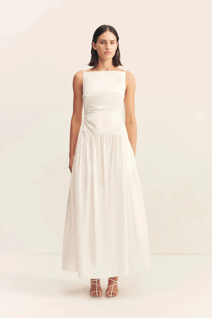Campbell Square Neck Maxi Dress in Ivory by Shona Joy - Australian designer Dress | SODA Fashion Haus