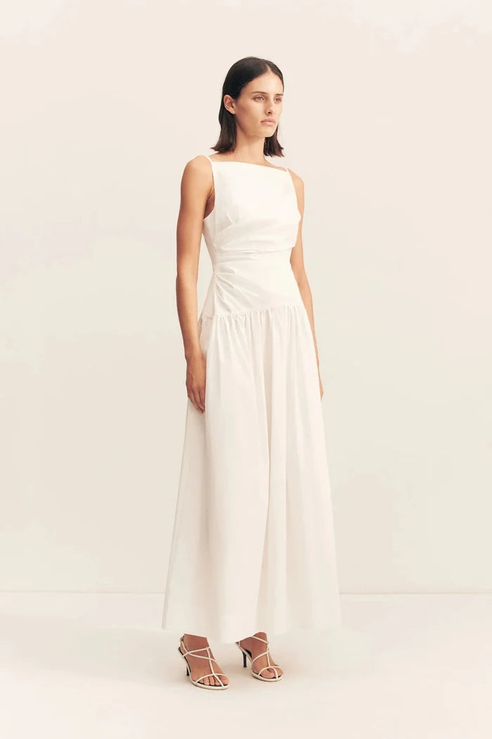 Campbell Square Neck Maxi Dress in Ivory by Shona Joy - Australian designer Dress | SODA Fashion Haus