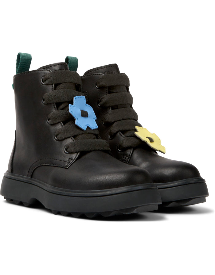 Camper Kids Boots | Lace Up Norte Twins | Black