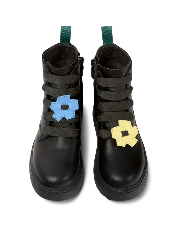 Camper Kids Boots | Lace Up Norte Twins | Black