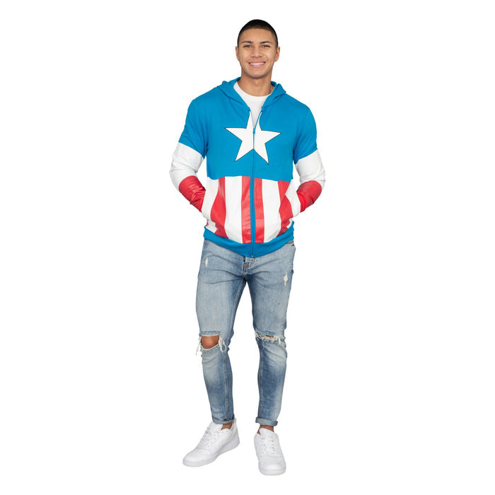 Captain America Adult Hooded Sweatshirt Hoodie Jacket