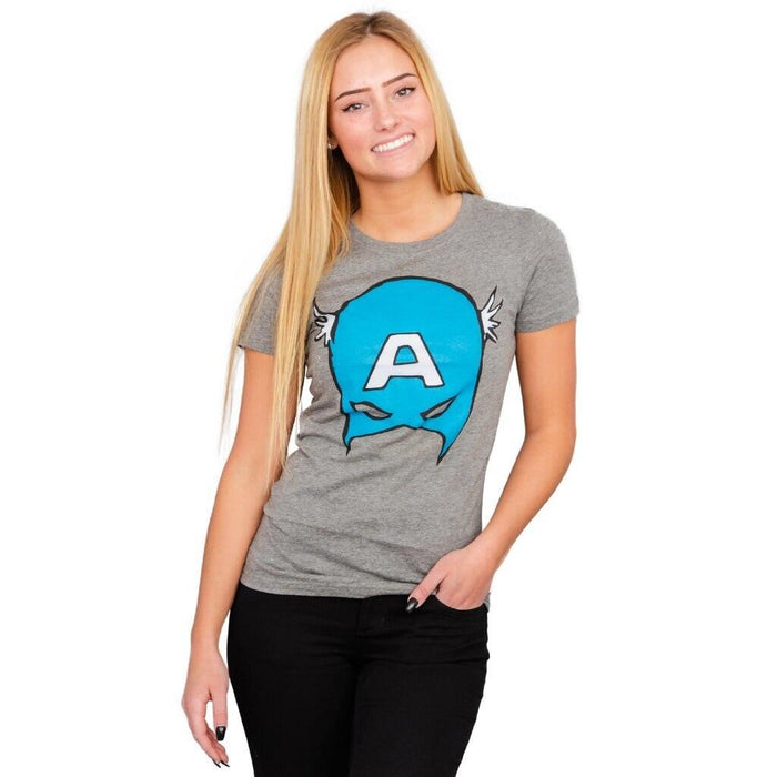 Captain America Big Blue A Mask T-Shirt-tvso