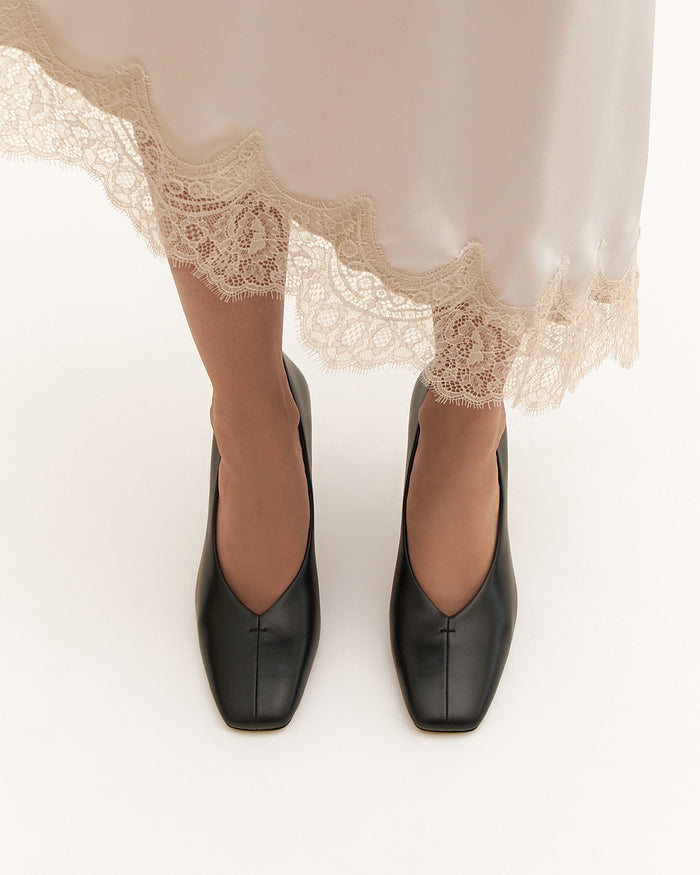 CAREY HIGH HEELS BLACK LEATHER