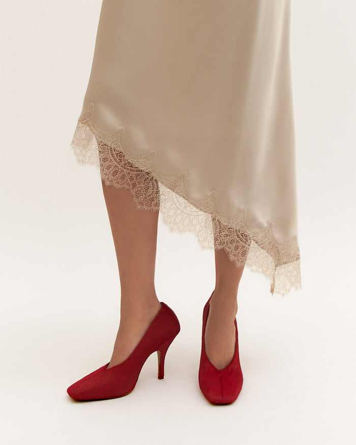 CAREY HIGH HEELS CHILLI LEATHER