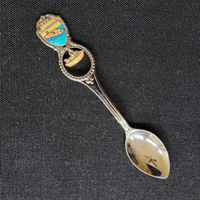 Carnival Cruise Celebration Collectible Souvenir Spoon 4.5" 11cm & Ship Dangler