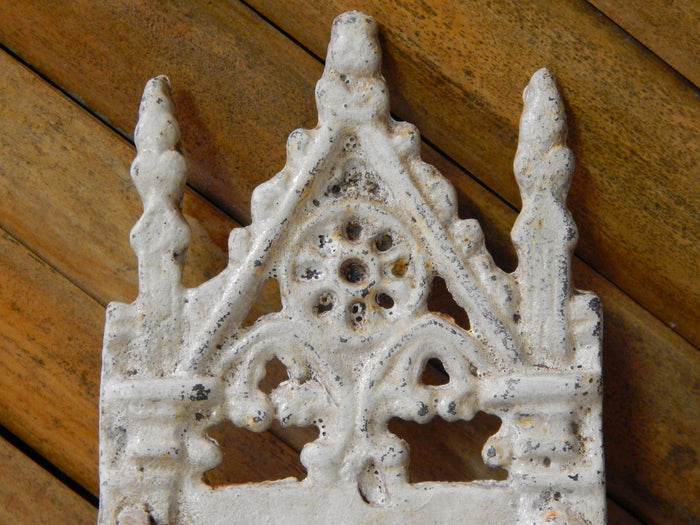 Cast Iron Wall Pocket - Gothic Grouchy White Face-Jantiques LLC.