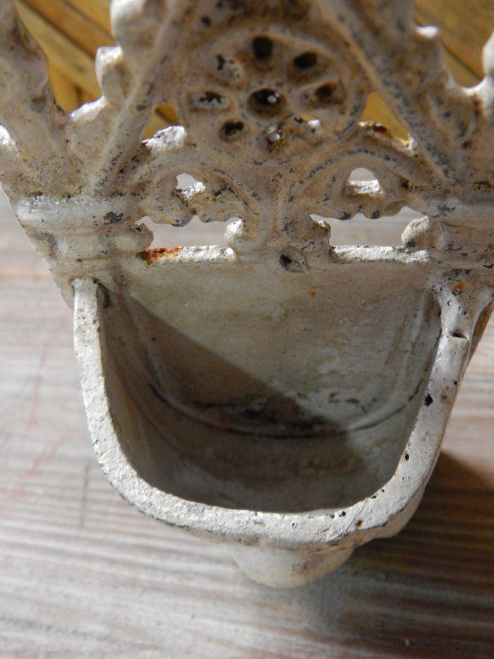 Cast Iron Wall Pocket - Gothic Grouchy White Face-Jantiques LLC.