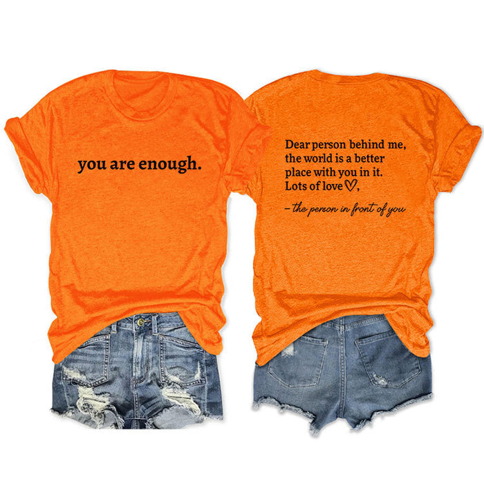 Orange front middle (black font) / S