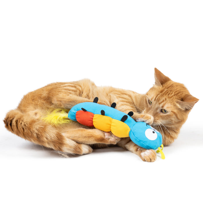 Cat with Caterpillar Kicker Cat Toy.