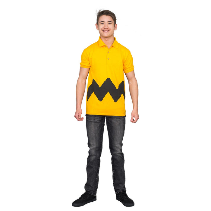 Charlie Brown Toddlers and Adults Replica Polo Halloween Cosplay Costume Shirt - TVStoreOnline