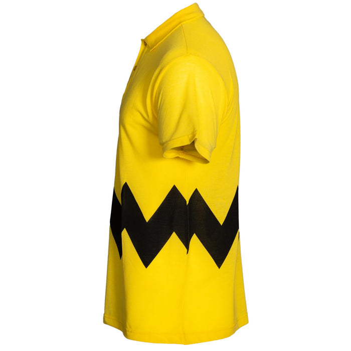Charlie Yellow Polo Button Up Adult Unisex Halloween Cosplay Costume T-Shirt