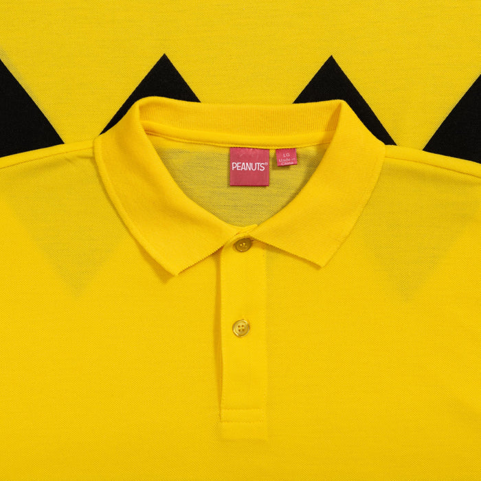 Charlie Yellow Polo Button Up Adult Unisex Halloween Cosplay Costume T-Shirt