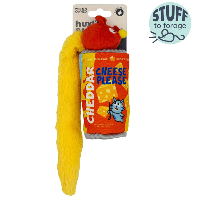 Packaged Cheddar Cheese Please Stuffer Cat Toy.