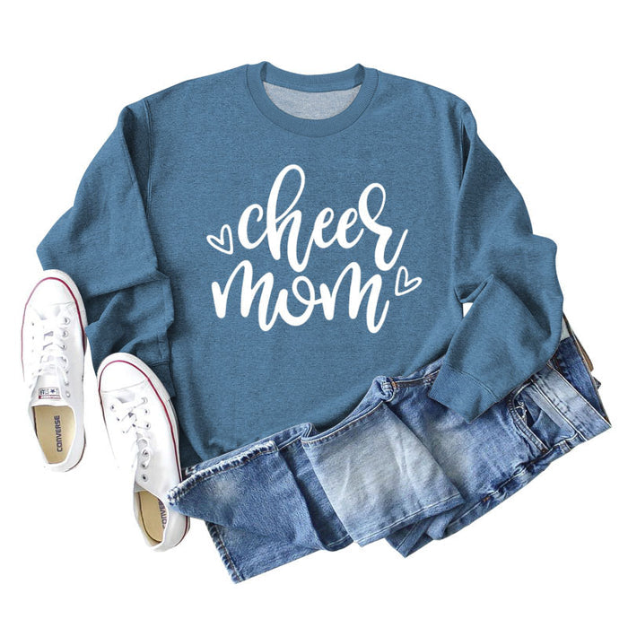 Blue sweater (white font) / S
