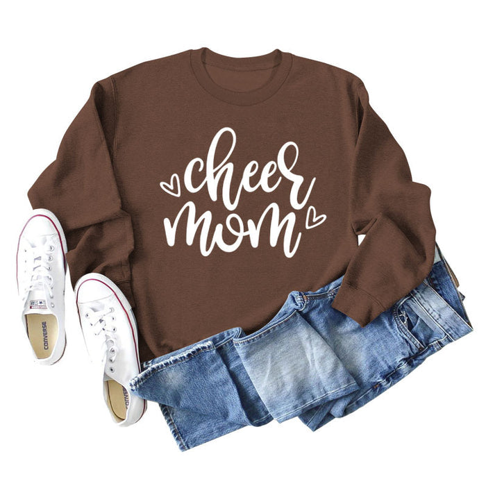 Coffee colored sweater (white font) / S