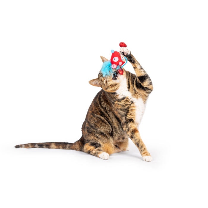 Cat with Cheerful Mouse Chirpy Cat Toy.
