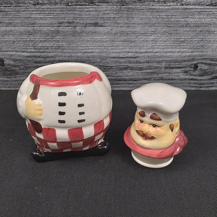 Chef Kitchen Condiment Canister Small Set of 3 Ceramic by Alco Industries