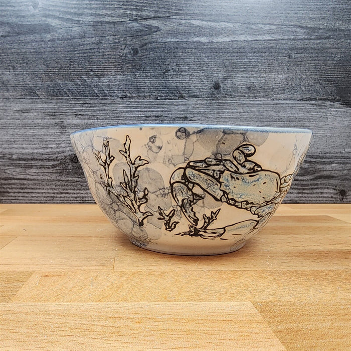 Chesapeake Bay Blue Crab Bowl Embossed Ocean Sea Life by Blue Sky 6.5 in (16cm)
