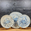 Chesapeake Bay Blue Crab Plate Set of 3 Decorative Embossed Platters Blue Sky