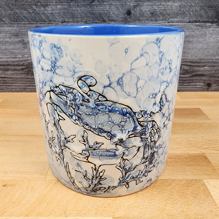 Chesapeake Bay Crab Canister Embossed Set of 2 by Blue Sky 4" & 5" Sea Life Jar