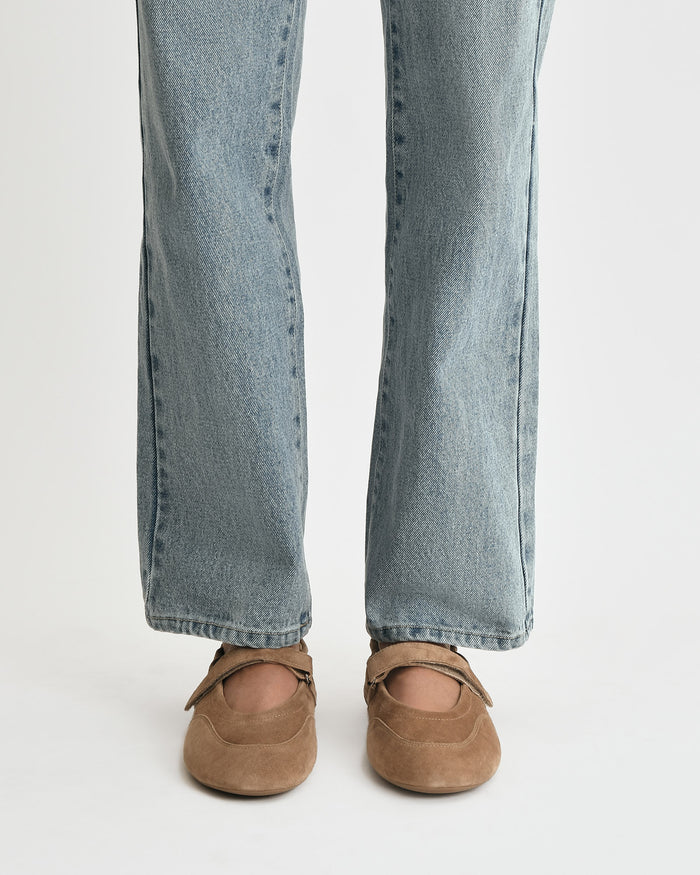 CHEVY CASUAL FLATS LATTE SUEDE