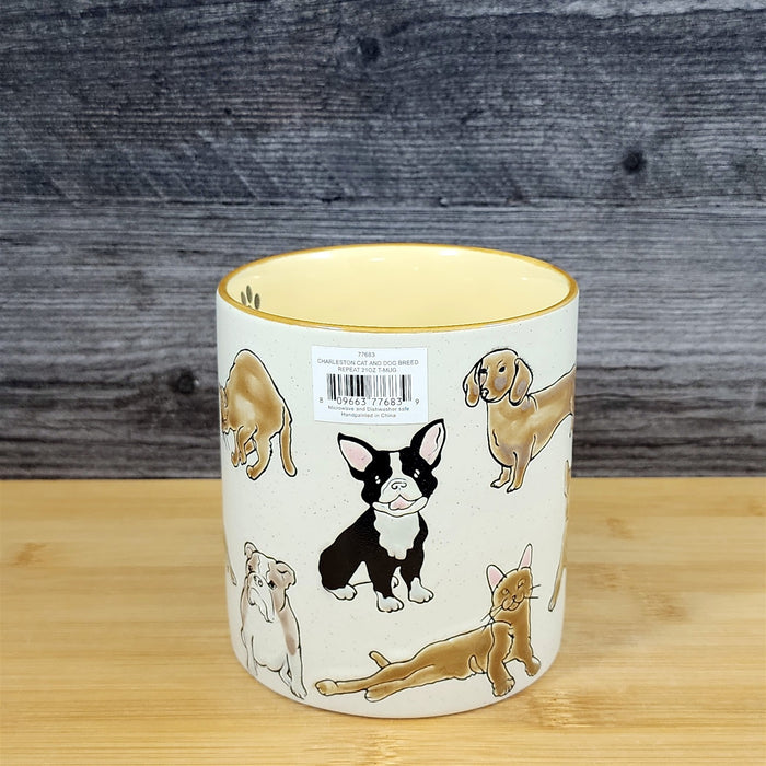 Chihuahua English French Dachshund Dog Cat Coffee Mug Ceramic 21oz Cup Blue Sky