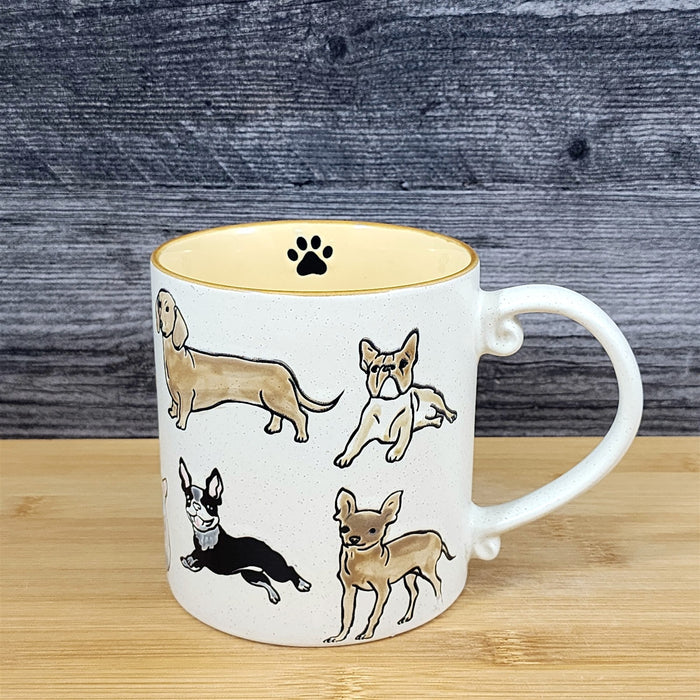 Chihuahua English French Dachshund Dog Coffee Mug Ceramic 21oz Tea Cup Blue Sky