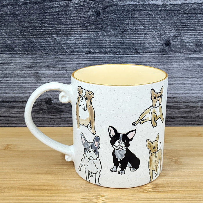 Chihuahua English French Dachshund Dog Coffee Mug Ceramic 21oz Tea Cup Blue Sky