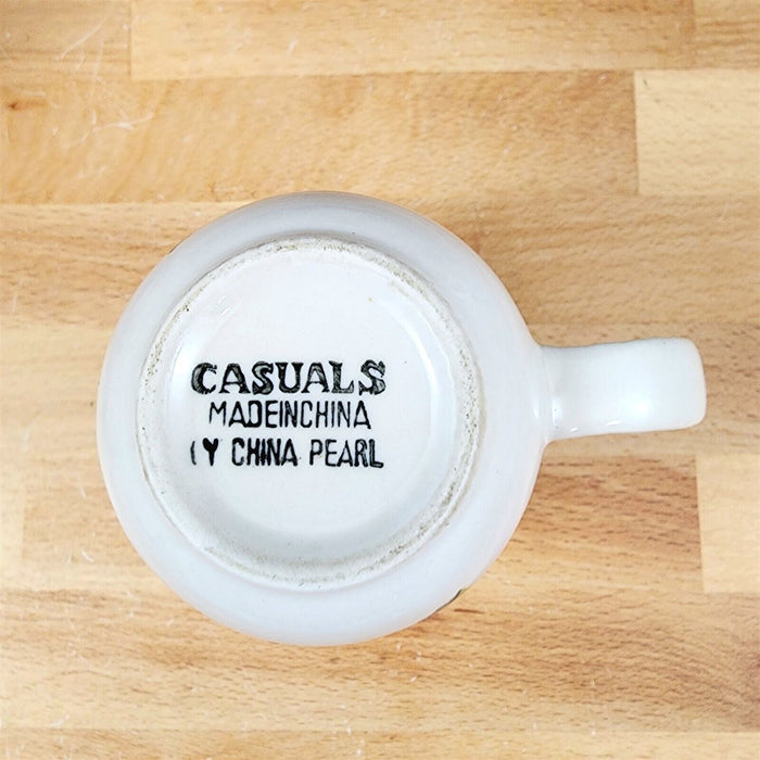 China Pearl Casuals Apples 4 Coffee Mugs Set 3 3/4 Tea Cup"