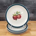 China Pearl Casuals Apples 4 Salad Plate Set Dinnerware Tableware 7 5/8"
