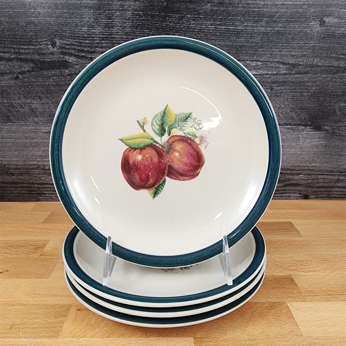 China Pearl Casuals Apples 4 Salad Plate Set Dinnerware Tableware 7 5/8"