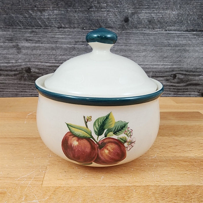 China Pearl Casuals Apples Sugar Bowl With Lid Dinnerware Tableware 4 5/8"