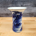 Chinese Vase Cobalt Blue & White Porcelain Floral Plant Holder