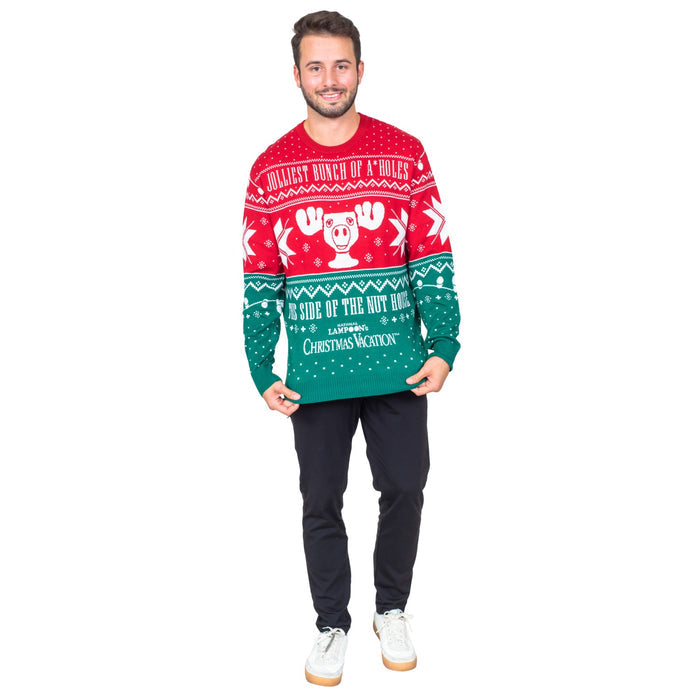 Christmas Vacation Jolliest Bunch of A*Holes Red and Green Ugly Christmas Sweater
