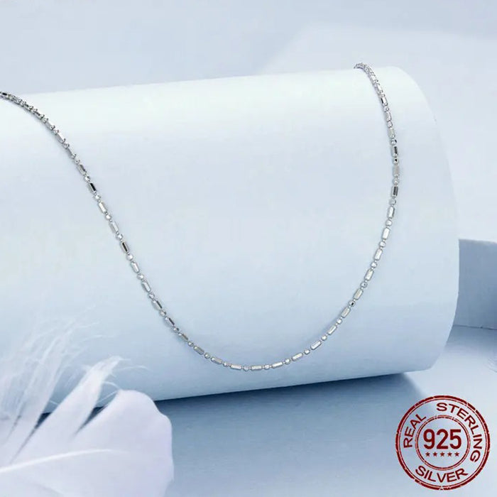 Classic Basic Chain 925 Sterling Silver Lobster Clasp Adjustable Necklace Chain Fashion Jewelry for Women