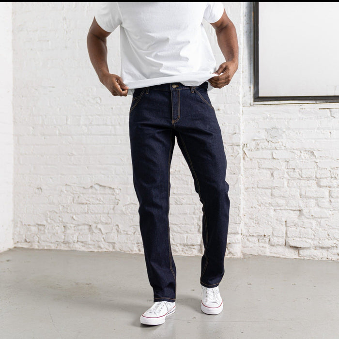 Classic Fit Dark Dark 10oz Stretch Denim Men's Jeans