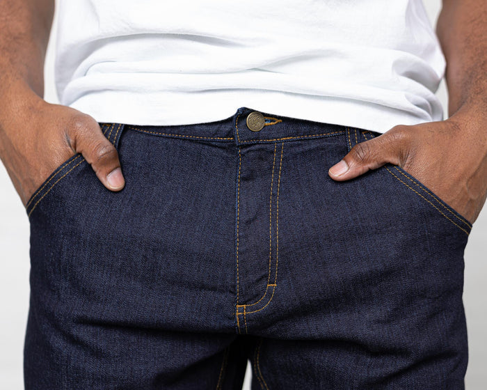 Classic Fit Dark Dark 10oz Stretch Denim Men's Jeans