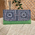 Vindigo long purse green hemp tribal front view