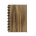 Walnut / Lined Custom Classic Wood Spiral Journal - Corporate Gifts