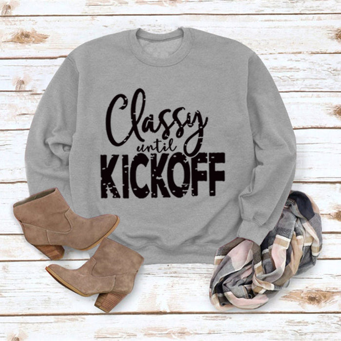 Grey sweater (black font) / S