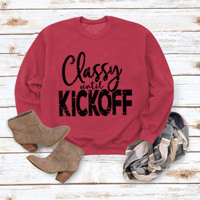 Red sweater (black font) / S