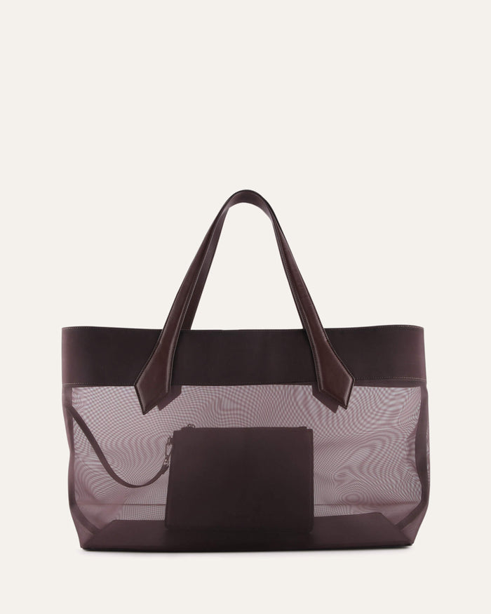 CLEMENT TOTE BAG CHOCOLATE MESH