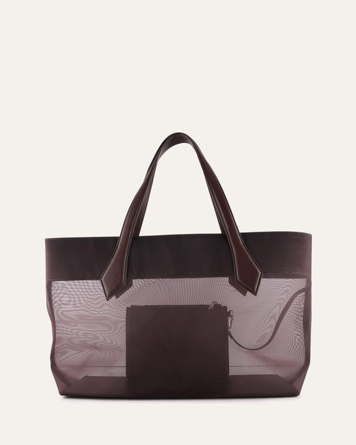 CLEMENT TOTE BAG CHOCOLATE MESH