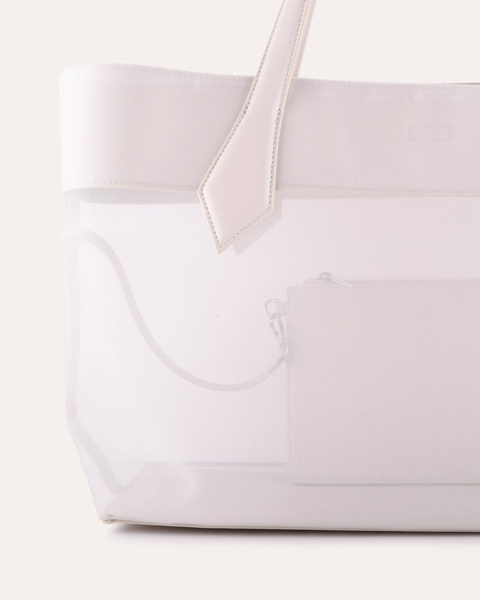 CLEMENT TOTE BAG MILK WHITE MESH