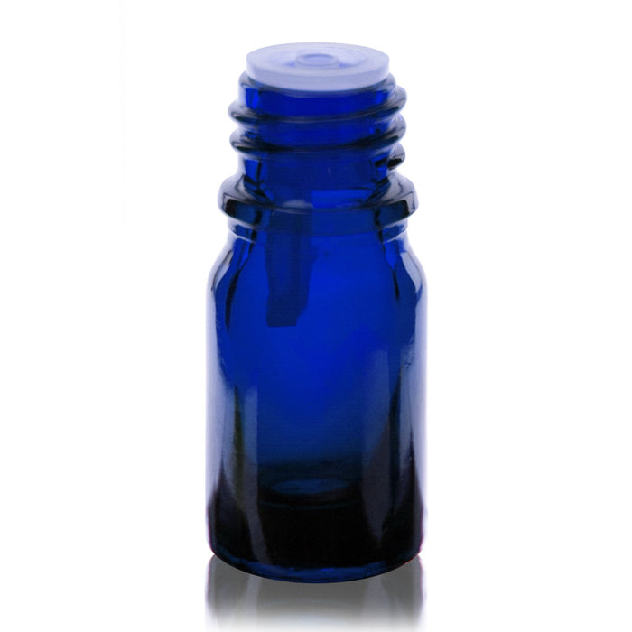 Cobalt Blue Euro Glass Bottle 5 ml w/ Dropper Cap (Black) (6 pack)