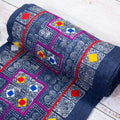 Vindigo indigo fabric roll fully rolled side view